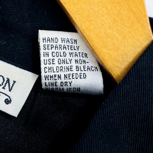 New Direction Blouse Women's XL Black Y2K Embroidered Ribbon Button Front Top - Picture 6 of 10